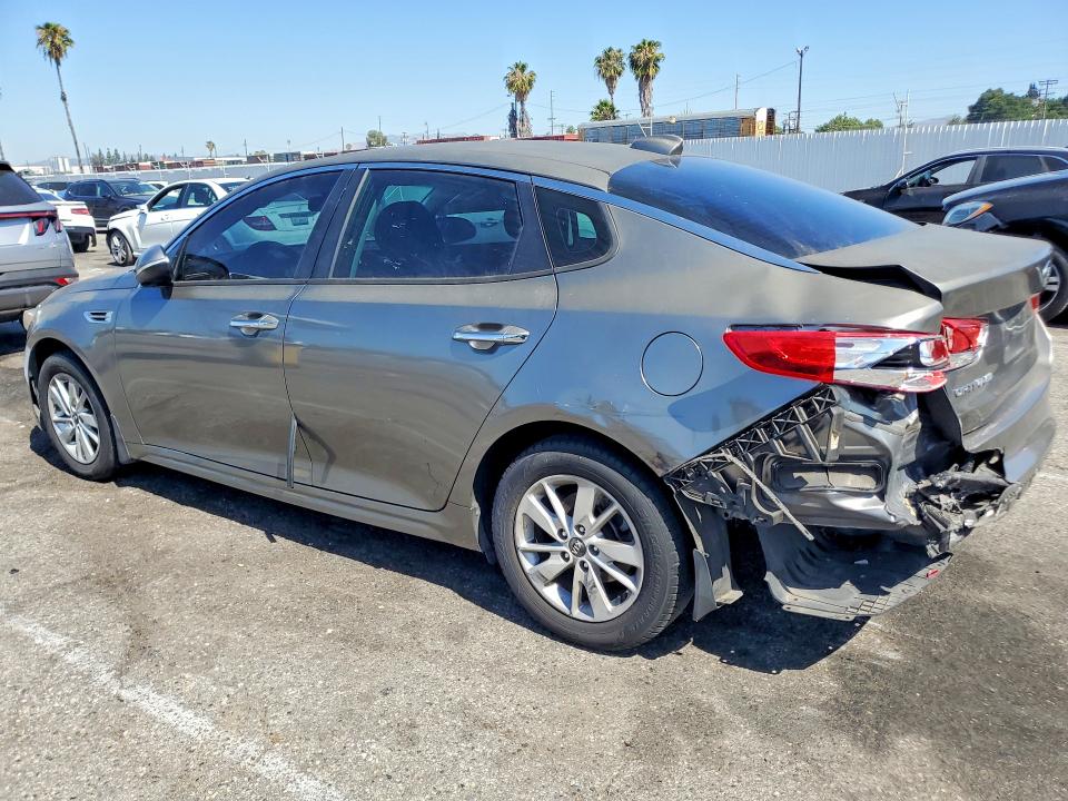 2016 Kia Optima VIN 5XXGT4L32GG105960 COPART salvage auction — REAR END, Ca - Salvage Certificate, sold $700 on 2026-07-21 (photo 2)