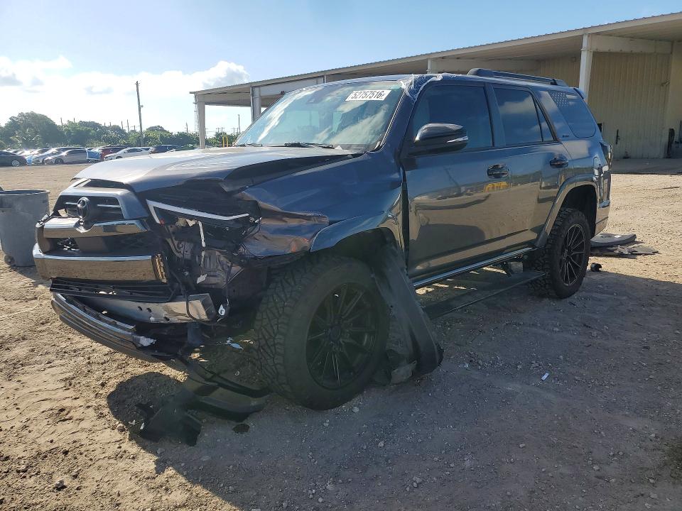 2021 Toyota 4runner VIN JTEJU5JRXM5955220 COPART salvage auction — FRONT END, Fl - Cert Of Title Slvg Rebuildable, sold $16,400 on 2026-07-08 (photo 1)