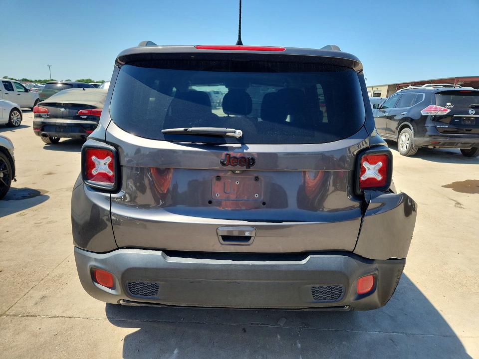 2018 Jeep Renegade VIN ZACCJABB8JPH46142 COPART salvage auction — FRONT END, Tx - Salvage Vehicle Title, sold $1,200 on 2026-07-02 (photo 6)