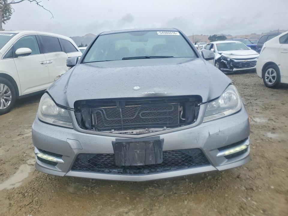 2012 Mercedes-benz C class VIN WDDGF4HB3CA640704 COPART salvage auction — FRONT END, Ca - Salvage Certificate, sold $1,550 on 2026-07-07 (photo 5)