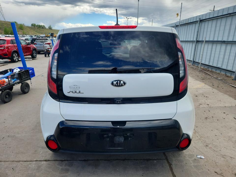 2016 Kia Soul VIN KNDJP3A50G7344960 COPART salvage auction — VANDALISM, Il - Salvage Certificate, sold $1,650 on 2026-07-22 (photo 6)