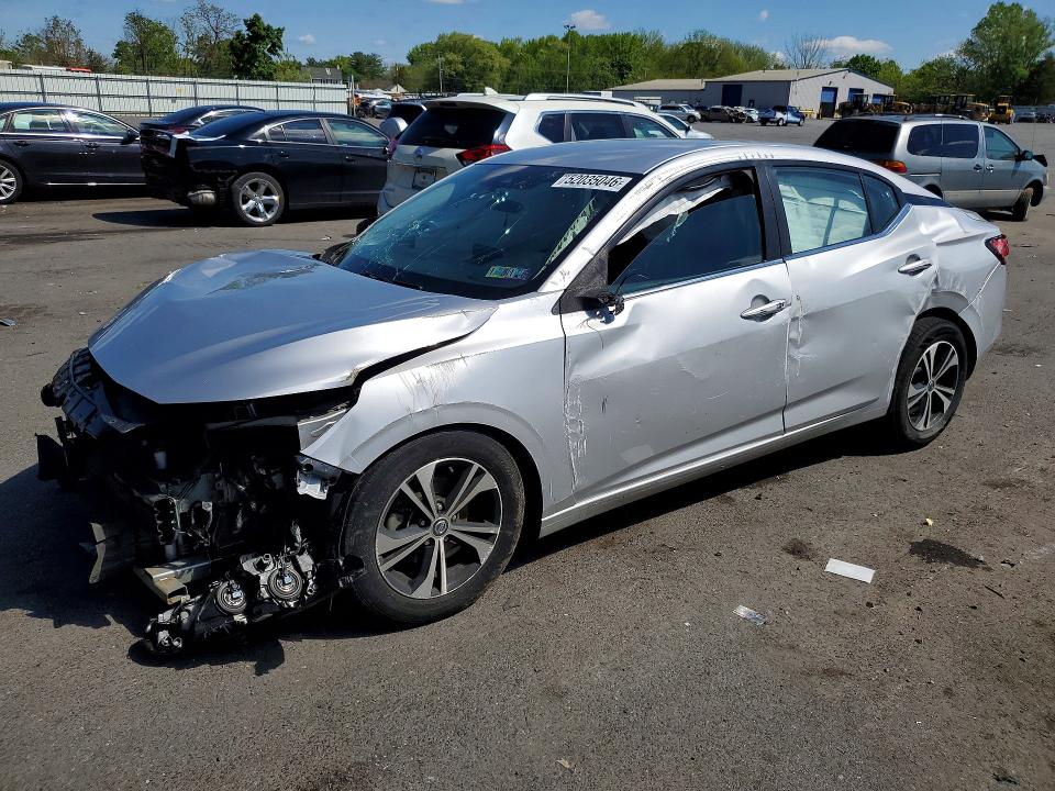2022 Nissan Sentra VIN 3N1AB8CV8NY221978 COPART salvage auction — FRONT END, Md - Cert Of Salvage > 75% Damage, sold $125 on 2026-07-28 (photo 1)