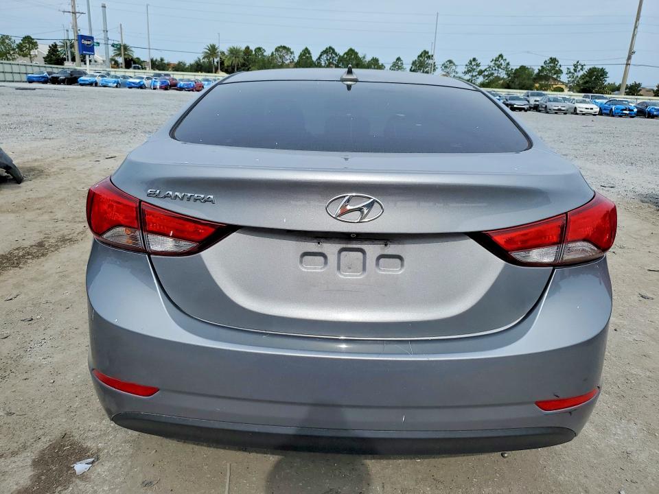 2016 Hyundai Elantra VIN KMHDH4AE2GU557311 COPART salvage auction — VANDALISM, Fl - Cert Of Title Slvg Rebuildable, sold $15 on 2026-07-21 (photo 6)