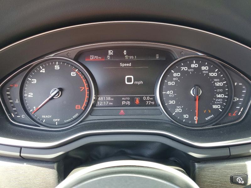 2021 Audi A4 VIN WAUABAF40MA055835 COPART salvage auction — FRONT END, Ca - Salvage Certificate, sold $8,800 on 2026-07-22 (photo 9)