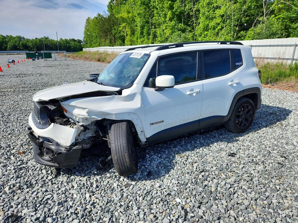 2018 Jeep Renegade VIN ZACCJABB1JPJ58421 COPART salvage auction — FRONT END, Nc - Salvage Certificate Of Title, sold $250 on 2026-07-15 (photo 1)