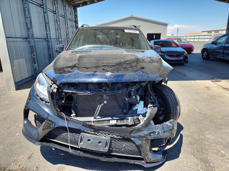 2018 Mercedes-benz Gle class VIN 4JGDA5JB5JB172408 COPART salvage auction — FRONT END, Ca - Salvage Certificate, sold $4,250 on 2026-07-09 (photo 5)