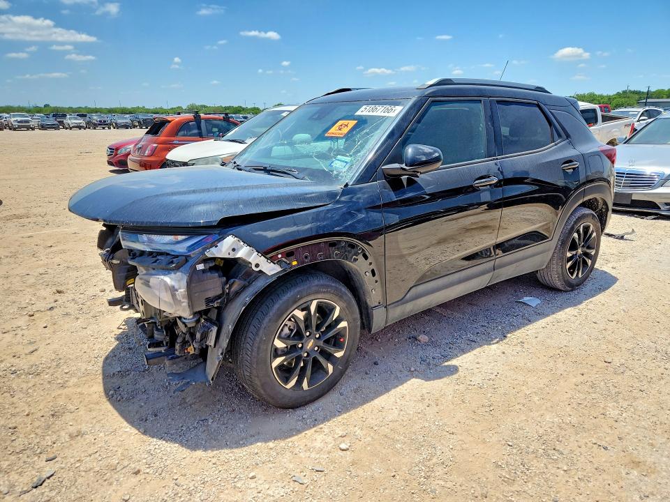 2023 Chevrolet VIN KL79MPSL1PB169774 COPART salvage auction — FRONT END, Tx - Salvage Vehicle Title, sold $3,000 on 2026-07-09 (photo 1)