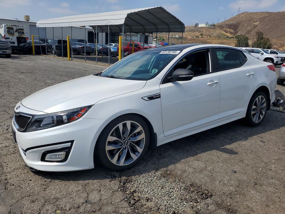 2014 Kia VIN 5XXGR4A69EG262667 COPART salvage auction — FRONT END, Ca - Salvage Certificate, sold $950 on 2026-07-02 (photo 1)