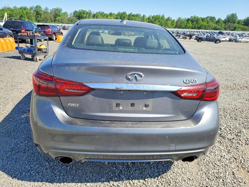 2019 Infiniti Q50 VIN JN1EV7AR8KM591240 COPART salvage auction — FRONT END, Nj - Cert Of Title-Salvage, sold $4,300 on 2026-07-24 (photo 6)