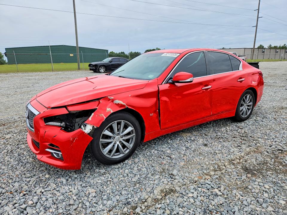 2015 Infiniti Q50 VIN JN1BV7AP0FM337772 COPART salvage auction — FRONT END, GA - CERT OF TITLE-SALVAGE, sold $700 on 2026-07-28 (photo 1)