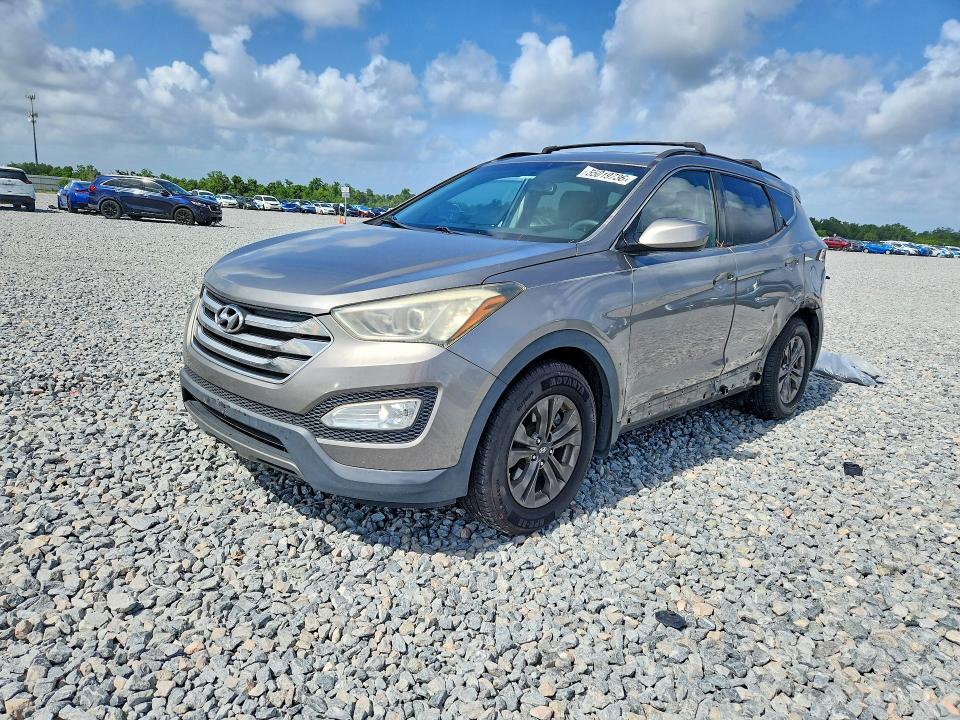 2015 Hyundai Santa fe VIN 5XYZU3LB2FG296944 COPART salvage auction — SIDE, Fl - Cert Of Title Slvg Rebuildable, sold $1,100 on 2026-07-28 (photo 1)