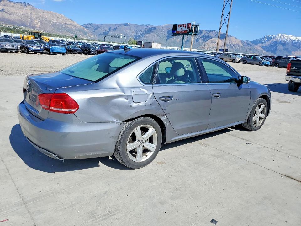 2014 Volkswagen Passat VIN 1VWBT7A36EC084507 COPART salvage auction — REAR END, Ut - Salvage Certificate, sold $350 on 2026-08-24 (photo 3)