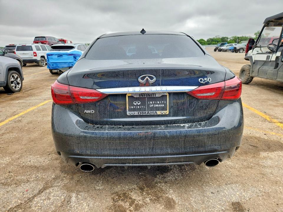 2018 Infiniti Q50 VIN JN1EV7ARXJM445503 COPART salvage auction — FRONT END, Id - Salvage Certificate Of Title, sold $4,150 on 2026-07-22 (photo 6)