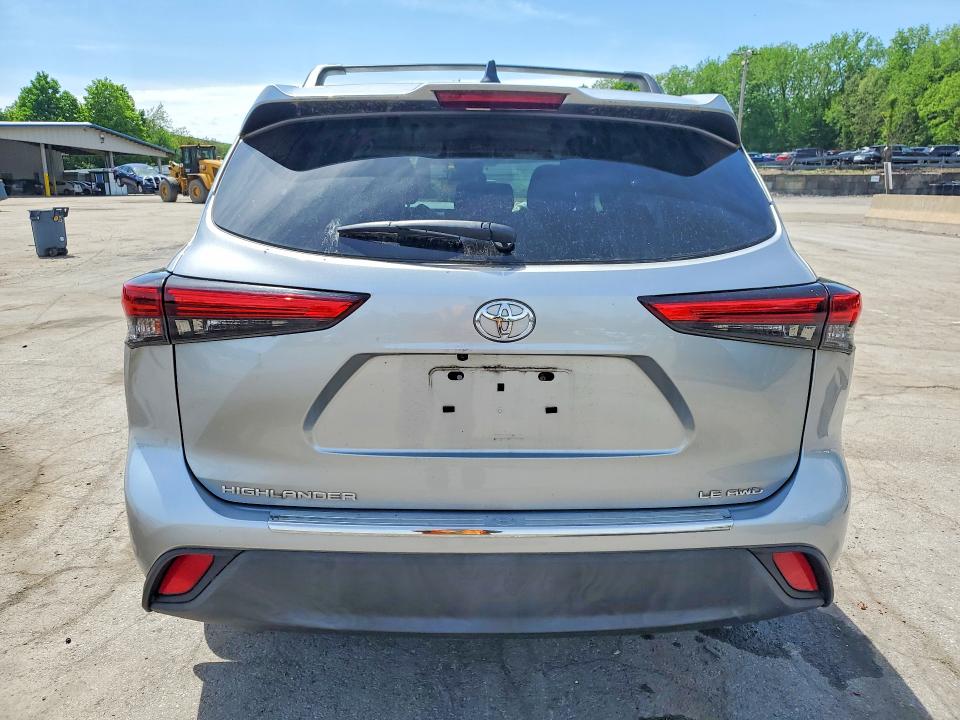 2022 Toyota Highlander VIN 5TDBZRBHXNS180159 COPART salvage auction — FRONT END, Ny - Mv-907A Salvage Certificate, sold $11,100 on 2026-07-02 (photo 6)