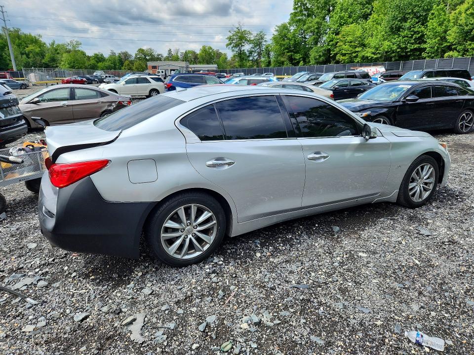 2017 Infiniti VIN JN1CV7AR7HM680894 COPART salvage auction — REAR END, Md - Cert Of Salvage > 75% Damage, sold $500 on 2026-07-31 (photo 3)