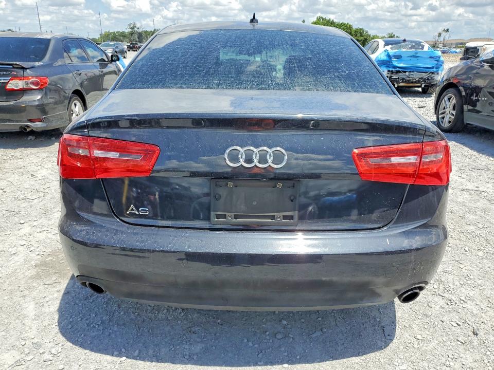 2013 Audi A6 VIN WAUGFAFC2DN074353 COPART salvage auction — WATER/FLOOD, Fl - Cert Of Title-Slvg Rebld Flood, sold $350 on 2026-07-14 (photo 6)