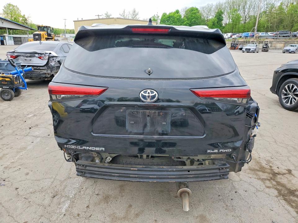 2022 Toyota Highlander VIN 5TDGZRBH8NS576192 COPART salvage auction — FRONT END, Ny - Mv-907A Salvage Certificate, sold $13,000 on 2026-07-09 (photo 6)