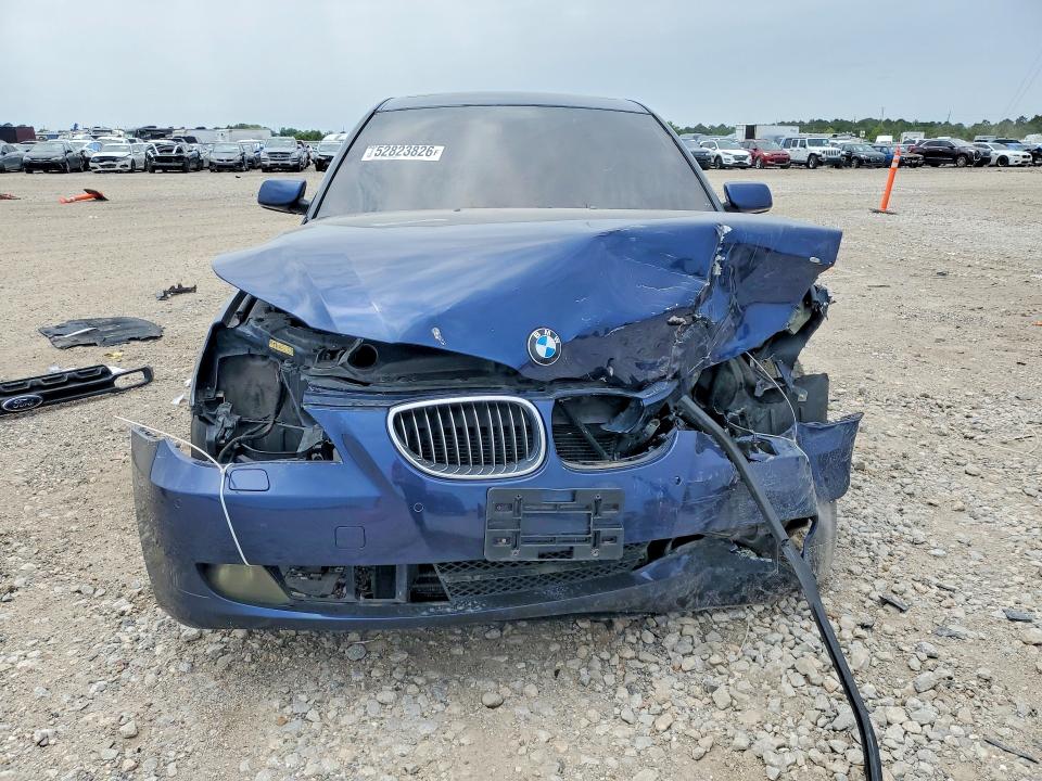 2008 BMW 5 series VIN WBANU53578CT01175 COPART salvage auction — FRONT END, TX - BONDED TITLE - SALVAGE (P), sold $350 on 2026-08-03 (photo 5)
