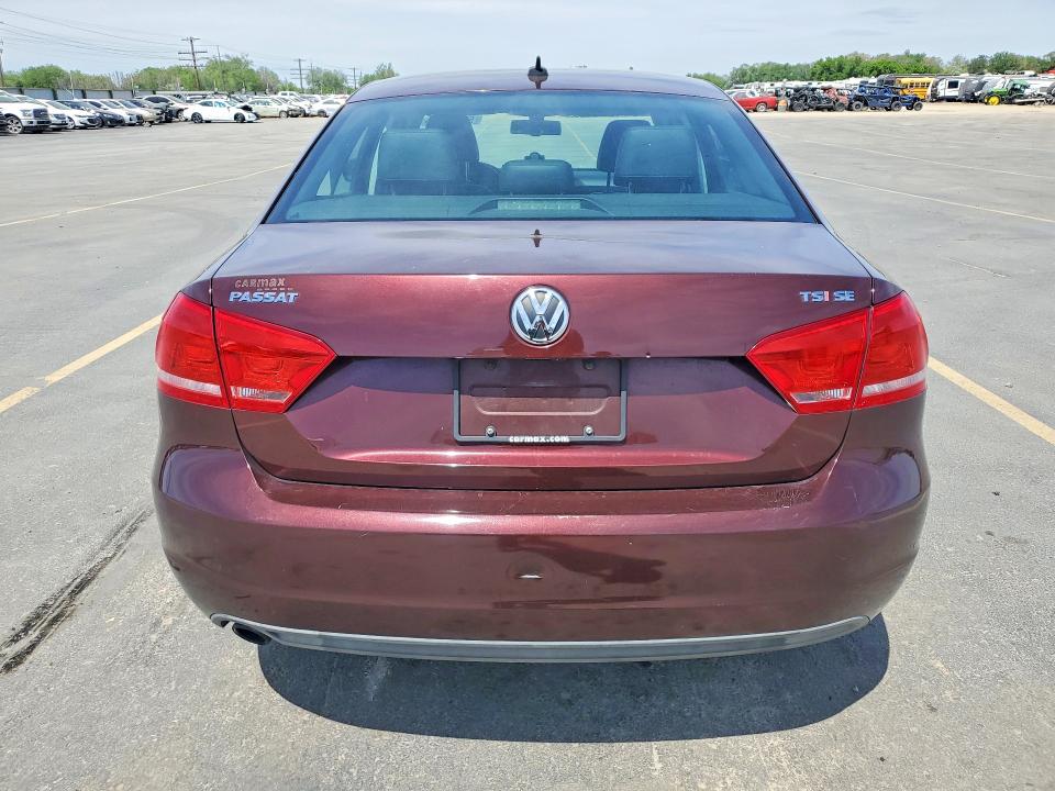 2014 Volkswagen Passat VIN 1VWBS7A3XEC066210 COPART salvage auction — REAR END, Id - Salvage Certificate Of Title, sold $1,200 on 2026-07-23 (photo 6)