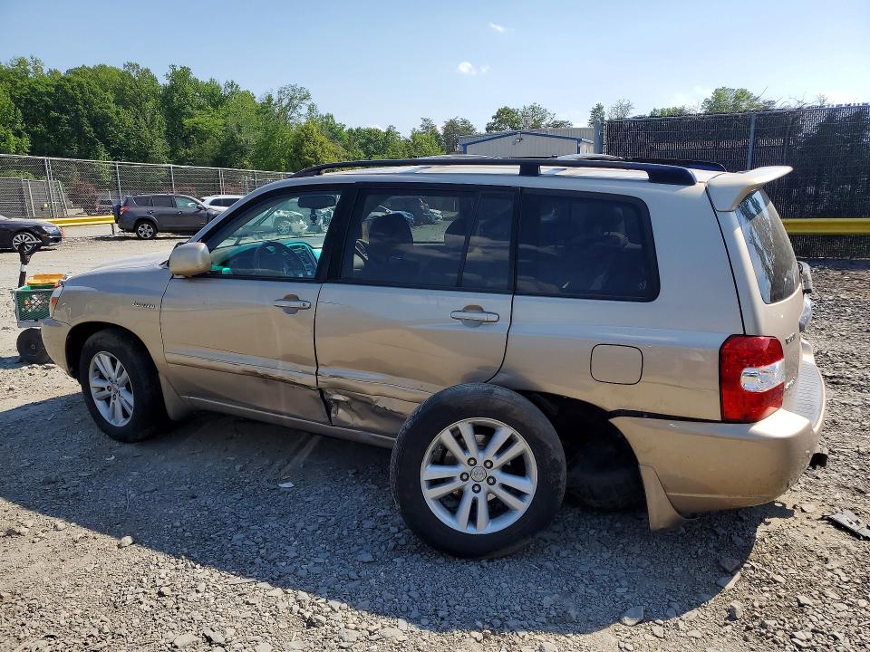2006 Toyota Highlander hybrid VIN JTEEW21AX60010417 COPART salvage auction — SIDE, Va - Cert Of Title - Salvage, sold $975 on 2026-07-07 (photo 2)