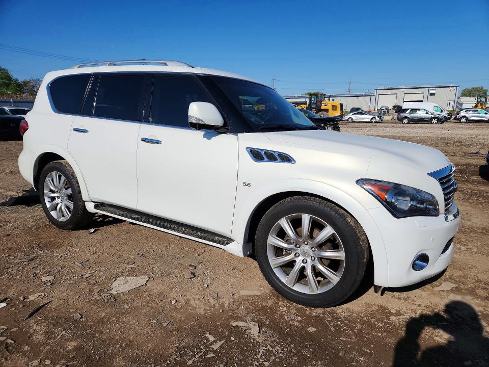 2014 Infiniti Qx80 VIN JN8AZ2NC2E9352948 COPART salvage auction — FRONT END, Il - Salvage Certificate, sold $4,600 on 2026-07-08 (photo 4)