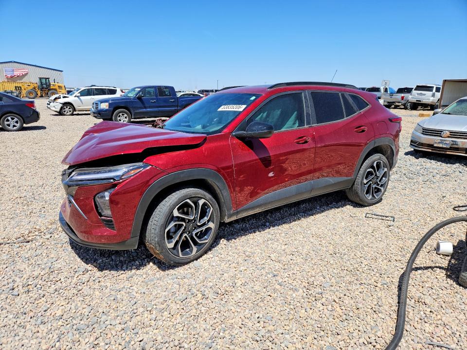 2025 Chevrolet Trax VIN KL77LJEP0SC201977 COPART salvage auction — FRONT END, Nm - Cert Of Title-Salvage, sold $100 on 2026-07-28 (photo 1)