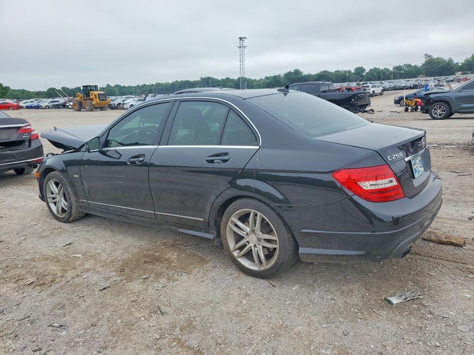 2012 Mercedes-benz C-klasse VIN WDDGF4HB8CA636454 COPART salvage auction — FRONT END, Ok - Cert Of Title-Salvage, sold $475 on 2026-08-18 (photo 2)