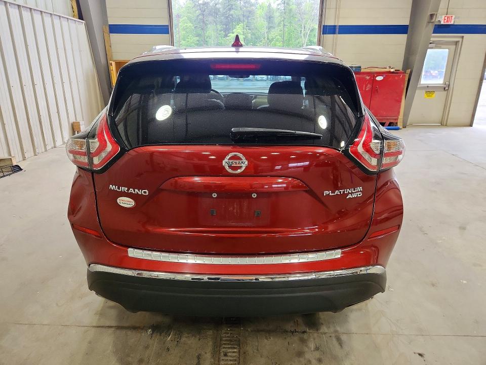 2017 Nissan Murano VIN 5N1AZ2MH1HN105422 COPART salvage auction — FRONT END, Va - Cert Of Title - Salvage, sold $3,500 on 2026-07-02 (photo 6)