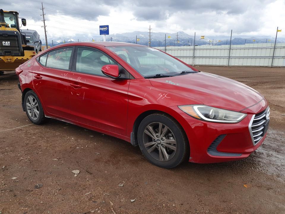 2017 Hyundai Elantra VIN KMHD84LF9HU431311 COPART salvage auction — REAR END, Co - Salvage Title, sold $450 on 2026-07-22 (photo 4)