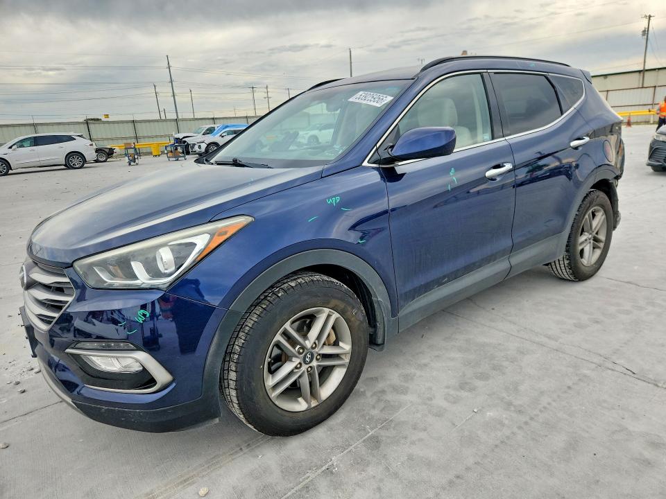 2017 Hyundai Santa fe VIN 5XYZU3LB6HG464300 COPART salvage auction — REAR END, Tx - Salvage Vehicle Title, sold $3,500 on 2026-07-28 (photo 1)