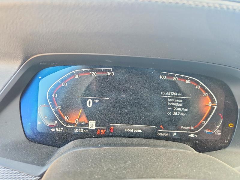 2022 BMW X5 VIN 5UXCR6C01N9K61530 COPART salvage auction — FRONT END, Il - Junking Cert Of A Vehicle, sold $18,000 on 2026-07-14 (photo 9)