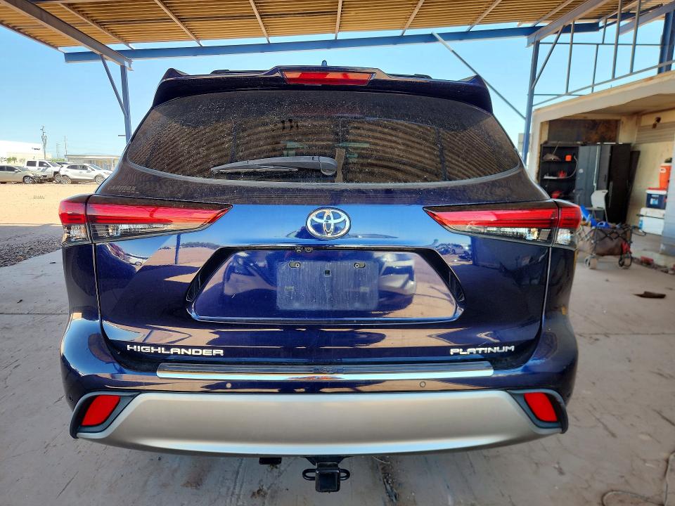 2020 Toyota Highlander VIN 5TDFZRAH6LS026645 COPART salvage auction — FRONT END, Az - Cert Of Title - Salvage, sold $14,600 on 2026-07-02 (photo 6)