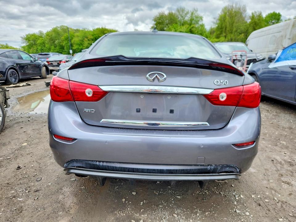 2015 Infiniti Q50 VIN JN1BV7AR0FM392983 COPART salvage auction — FRONT END, Ma - Cert Of Title-Salvage, sold $1,800 on 2026-07-02 (photo 6)