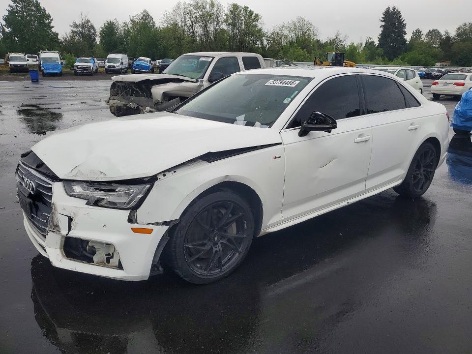 2017 Audi A4 VIN WAULNAF43HN057965 COPART salvage auction — FRONT END, Or - Certificate Of Title (P), sold $2,500 on 2026-07-22 (photo 1)