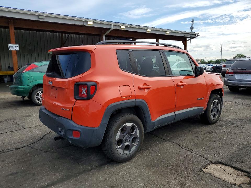 2016 Jeep Renegade VIN ZACCJBAT7GPE23340 COPART salvage auction — FRONT END, Co - Public - Salvage Title, sold $1,150 on 2026-07-07 (photo 3)