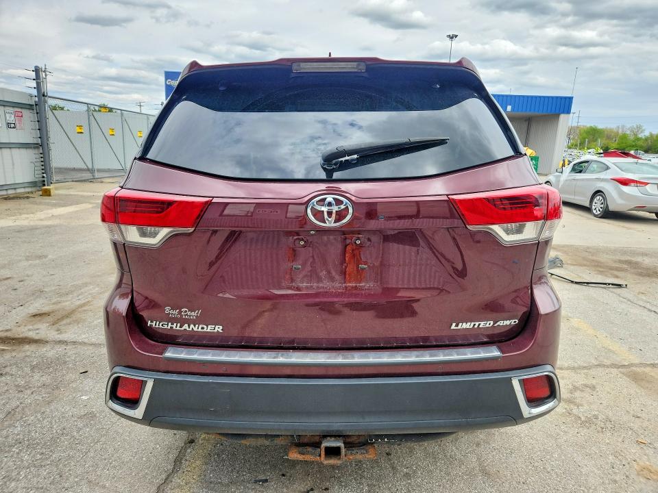 2018 Toyota Highlander VIN 5TDDZRFH3JS806535 COPART salvage auction — FRONT END, In - Certificate Of Title, sold $8,100 on 2026-07-13 (photo 6)