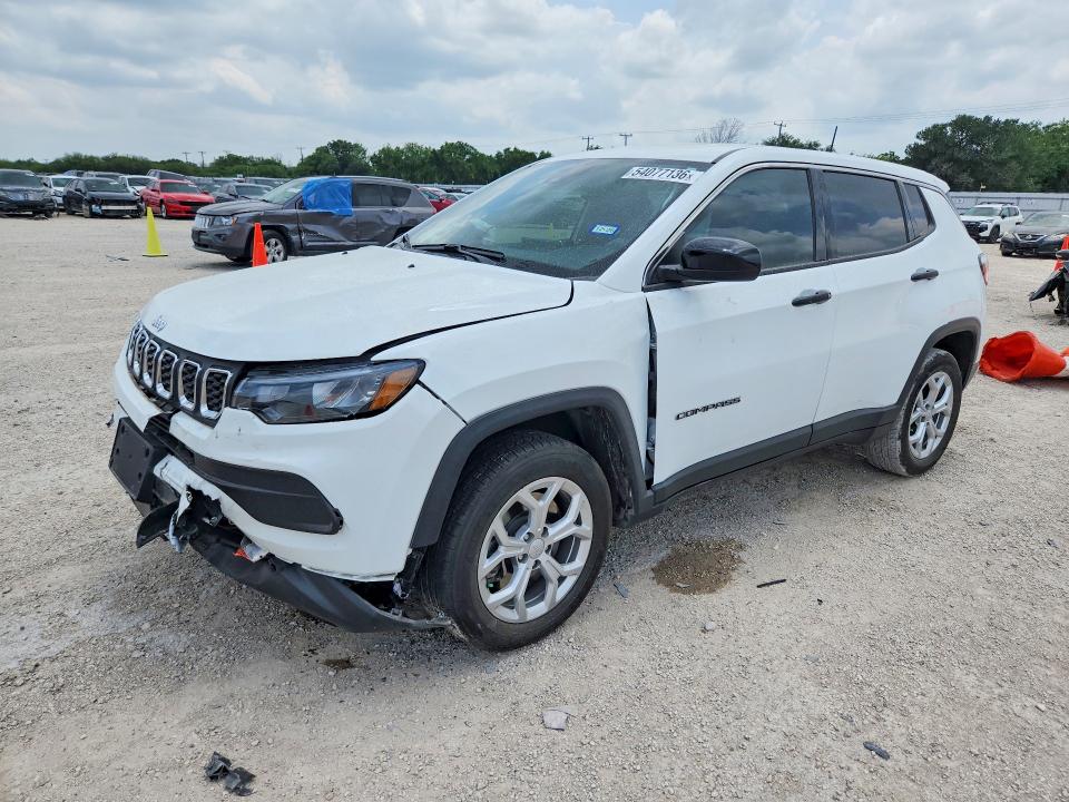 2024 Jeep Compass VIN 3C4NJDAN8RT173527 COPART salvage auction — FRONT END, Tx - Salvage Vehicle Title, sold $5,899 on 2026-08-15 (photo 1)
