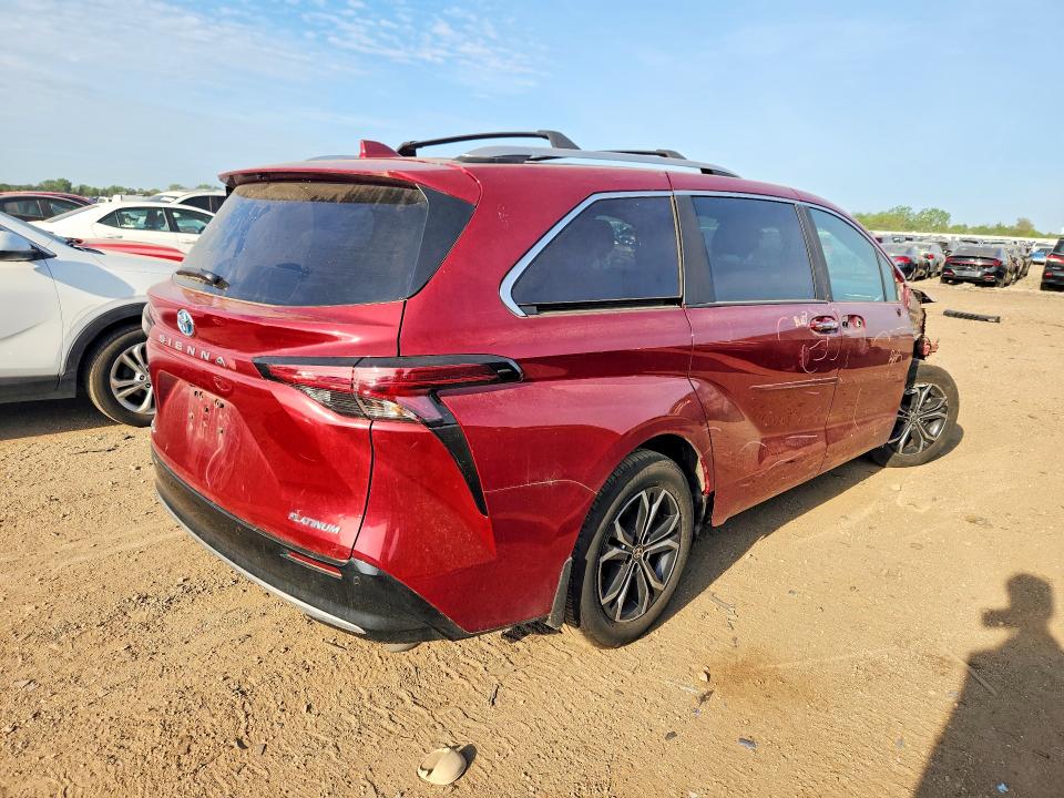 2025 Toyota Sienna VIN 5TDESKFC8SS162780 COPART salvage auction — FRONT END, Il - Salvage Certificate, sold $25,250 on 2026-07-28 (photo 3)