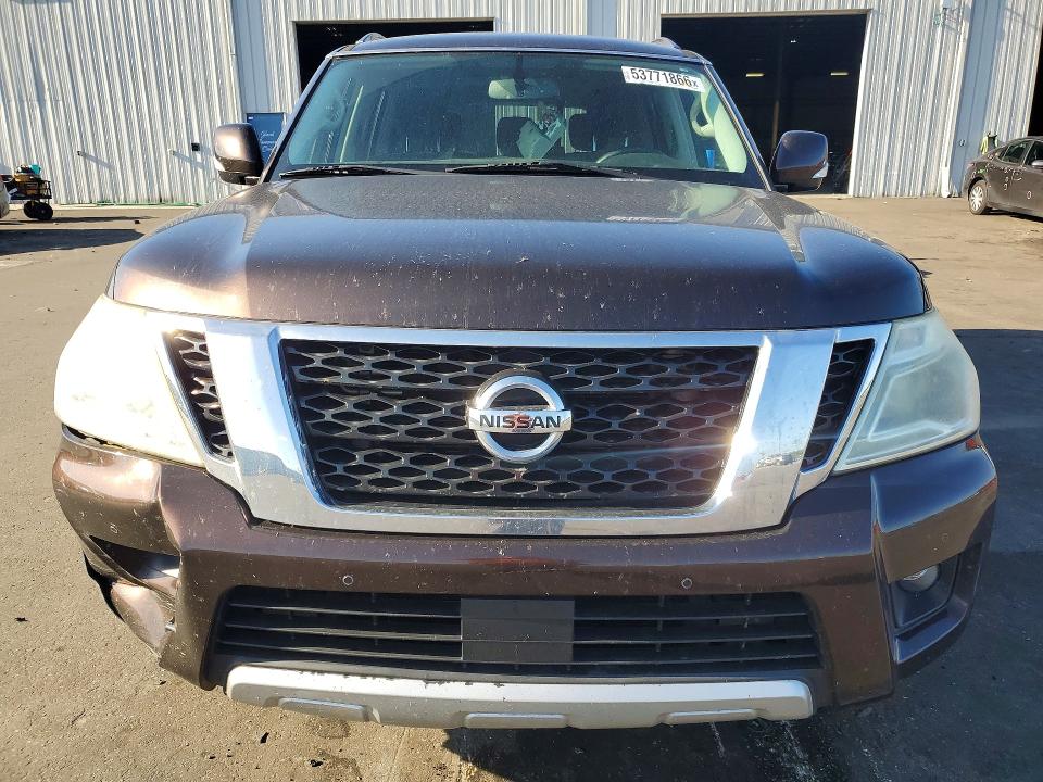 2018 Nissan Armada VIN JN8AY2ND8J9051459 COPART salvage auction — FRONT END, Fl - Cert Of Title Slvg Rebuildable, sold $3,700 on 2026-07-20 (photo 5)