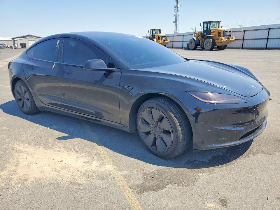 2025 Tesla VIN 5YJ3E1EA4SF035215 COPART salvage auction — REAR END, Ca - Salvage Certificate, sold $9,800 on 2026-07-23 (photo 4)
