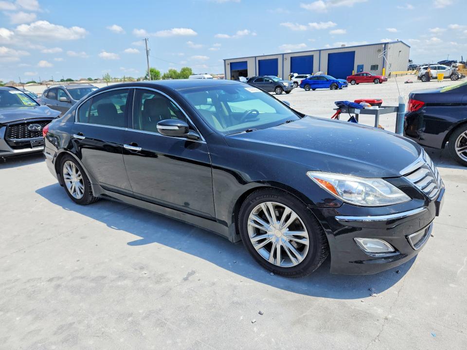 2012 Hyundai Genesis VIN KMHGC4DDXCU165055 COPART salvage auction — FRONT END, Tx - Salvage Vehicle Title, sold $650 on 2026-07-14 (photo 4)