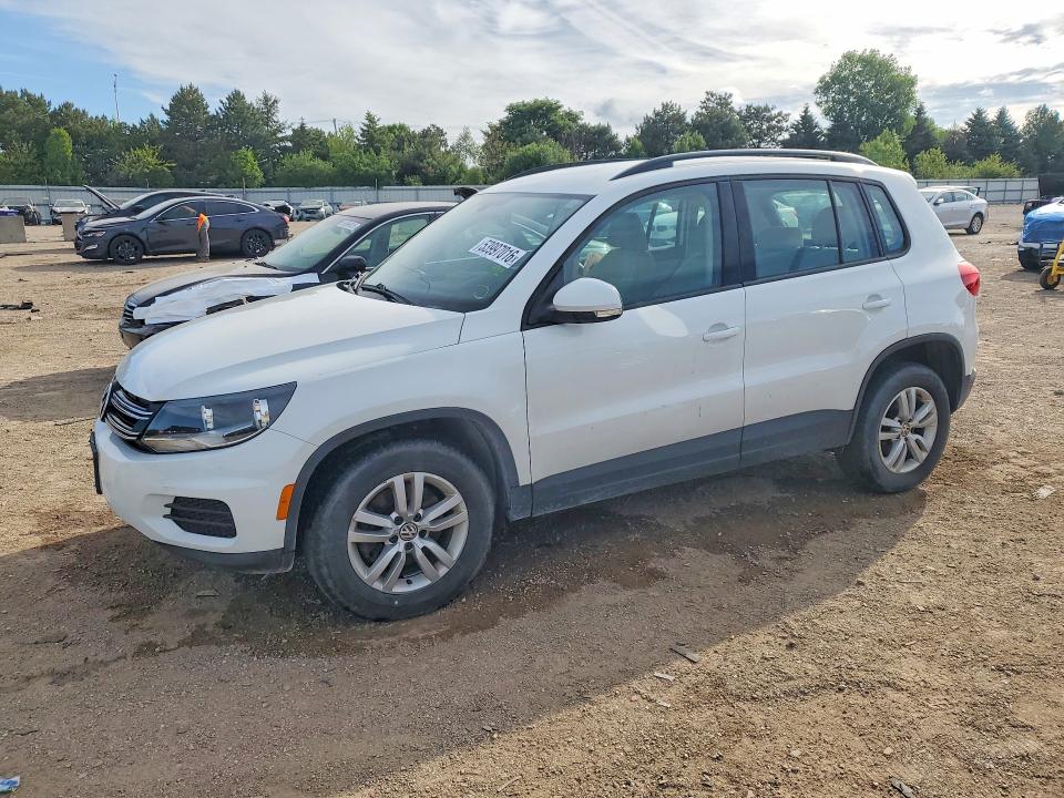 2016 Volkswagen Tiguan VIN WVGBV7AX2GW611858 COPART salvage auction — SIDE, Il - Salvage Certificate, sold $2,600 on 2026-07-07 (photo 1)