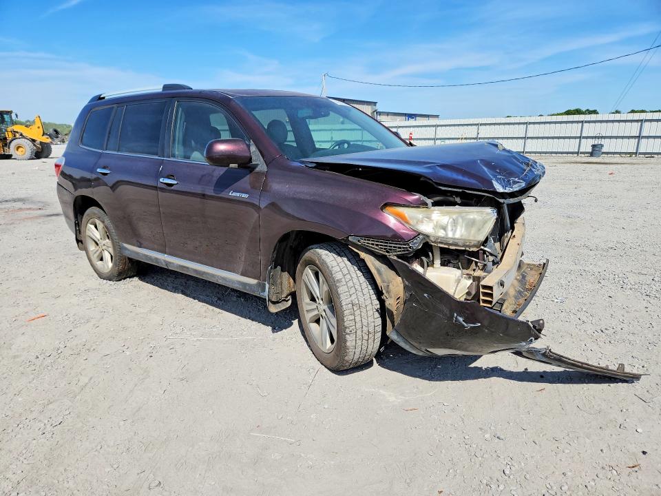 2012 Toyota Highlander VIN 5TDDK3EH9CS109070 COPART salvage auction — FRONT END, Nc - Salvage Certificate Of Title, sold $700 on 2026-07-29 (photo 4)