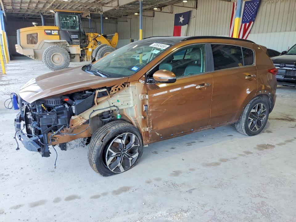 2020 Kia Sportage VIN KNDPNCAC5L7685702 COPART salvage auction — FRONT END, Tx - Salvage Vehicle Title, sold $2,850 on 2026-07-14 (photo 1)