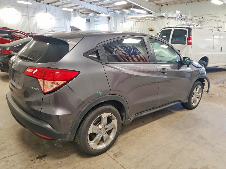 2017 Honda Hr-v VIN 3CZRU6H56HM728181 COPART salvage auction — FRONT END, Pa - Certificate Of Salvage, sold $4,350 on 2026-07-02 (photo 3)