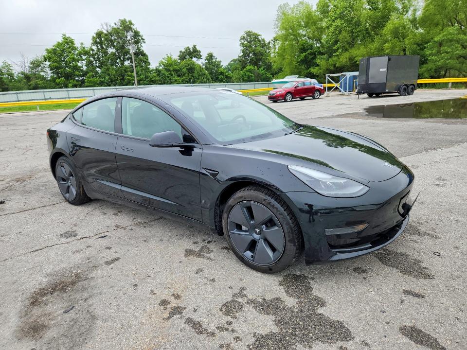 2021 Tesla Model 3 VIN 5YJ3E1EA0MF907067 COPART salvage auction — HAIL, Mo - Salvage Certificate Of Title, sold $8,700 on 2026-08-03 (photo 4)
