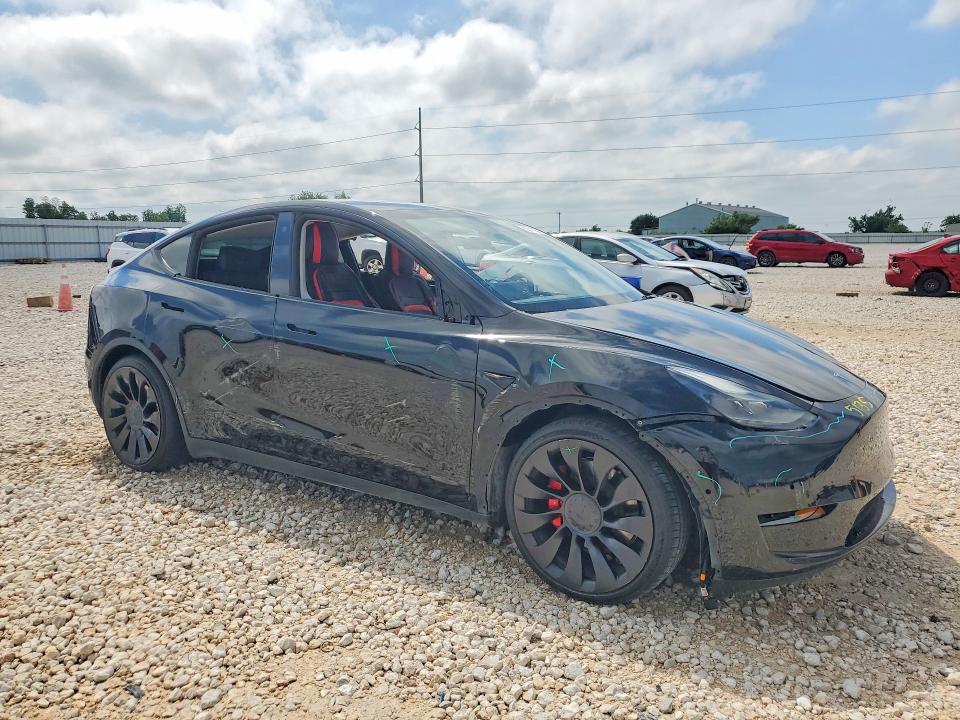 2022 Tesla Model y VIN 7SAYGDEF2NF547320 COPART salvage auction — FRONT END, Tx - Salvage Vehicle Title, sold $8,100 on 2026-07-23 (photo 4)