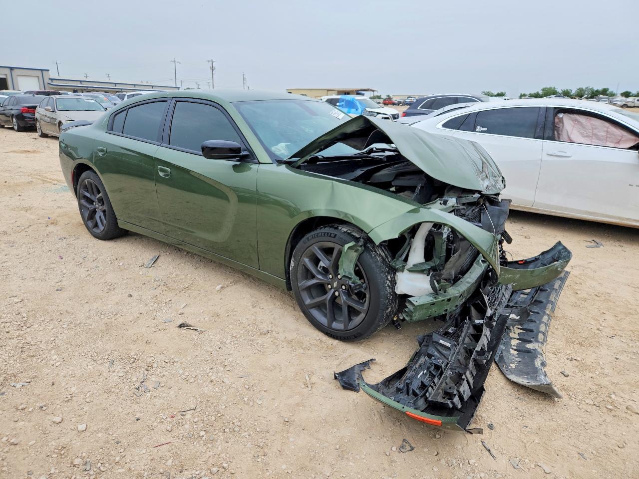 2021 Dodge Charger VIN 2C3CDXBG7MH619883 COPART salvage auction — Front End, TX - SALVAGE VEHICLE TITLE, sold $2,550 on 2026-06-25 (photo 4)