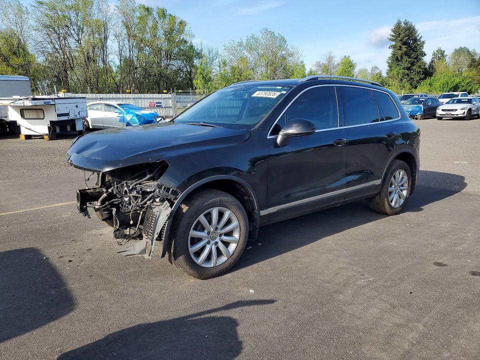 2013 Volkswagen Touareg VIN WVGEP9BP8DD003366 COPART salvage auction — FRONT END, Wa - Cert Of Ownership-Rebuilt (P), sold $400 on 2026-07-08 (photo 1)