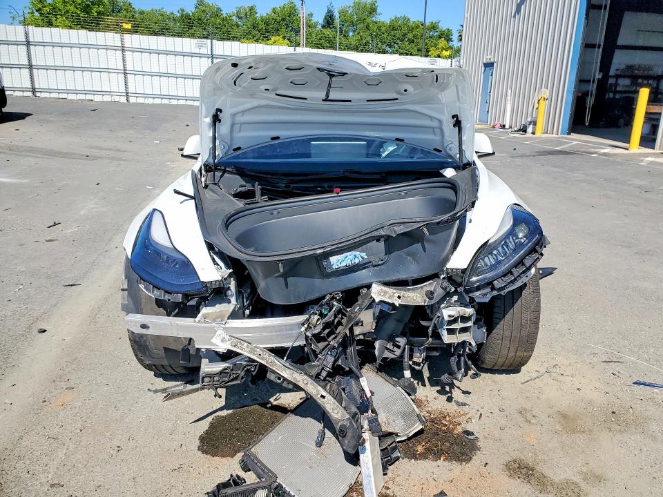 2021 Tesla VIN 5YJ3E1EAXMF874482 COPART salvage auction — FRONT END, Ca - Salvage Certificate, sold $3,750 on 2026-07-16 (photo 5)